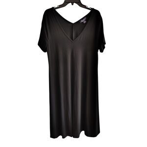 Roaman's Women's Black V-Neck Maxi Dress Size 14/16